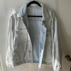 Hudson White-washed Jean Jacket | Size L